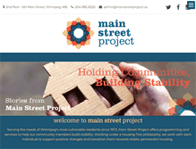 Tablet Screenshot of mainstreetproject.ca